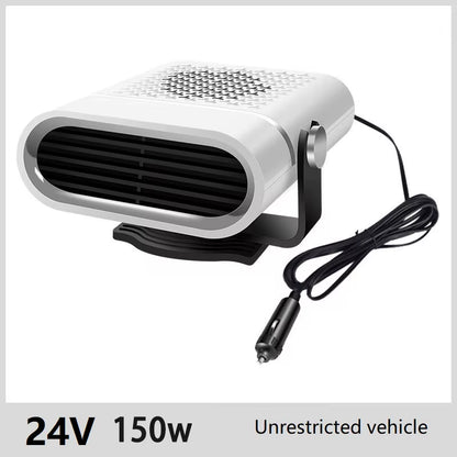 Compact 12V/24V Car Fan Heater - Ultimate Defogging & Defrosting Solution for Your Windshield