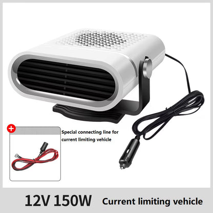 Compact 12V/24V Car Fan Heater - Ultimate Defogging & Defrosting Solution for Your Windshield