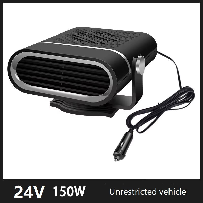 Compact 12V/24V Car Fan Heater - Ultimate Defogging & Defrosting Solution for Your Windshield
