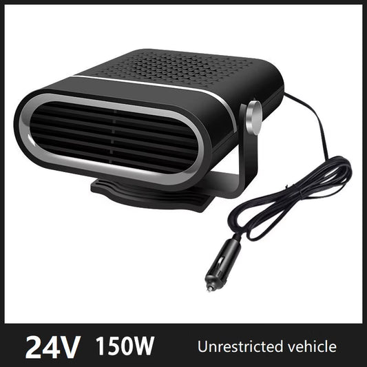 Compact 12V/24V Car Fan Heater - Ultimate Defogging & Defrosting Solution for Your Windshield